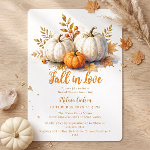 Aquarell-Kürbis-Herbst-in-Liebe-Brautparty Einladung