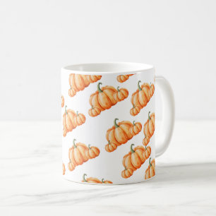 Aquarell-Kürbis-Herbstmuster Kaffeetasse