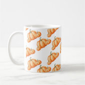 Aquarell-Kürbis-Herbstmuster Kaffeetasse (Links)