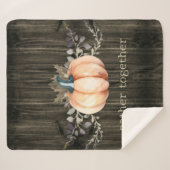 Aquarell-Kürbis Sherpadecke (Vorderseite (Horizontal))