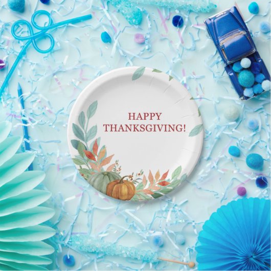 Aquarell-Kürbise Pappteller (Party)