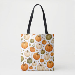 Aquarell-Kürbismuster Herbstkürbisse  Tasche