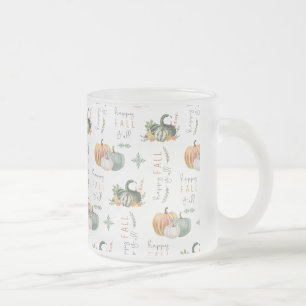 AQUARELL-KÜRBISSE UND GOURDEN MATTGLASTASSE
