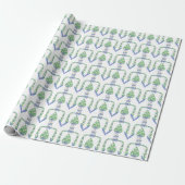 Aquarell-Küsten-Austern-Topiary Geschenkpapier (Ungerollt)