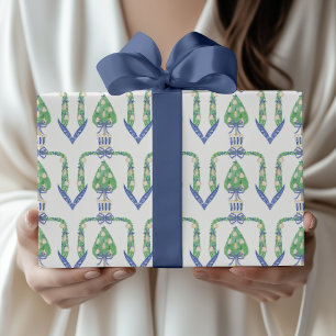 Aquarell-Küsten-Austern-Topiary Geschenkpapier