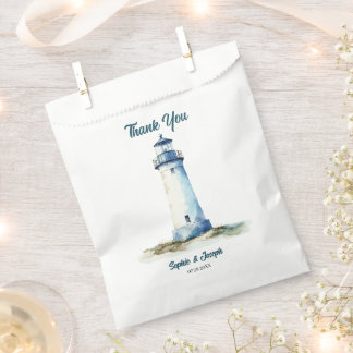 Aquarell-Küsten-Hochzeit in Neuengland Geschenktütchen