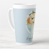 Aquarell Lächeln Ei im Cup Ostern Latte Tasse (Linke Ecke)