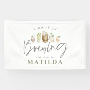 Aquarell lackierte Getränke Babydusche Party Banner