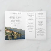 Aquarell-Lake-Como-Elegante Hochzeit Programm (Innenseite)