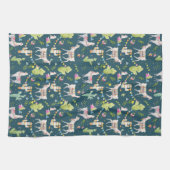 Aquarell-Lama-Flaggen-Muster Geschirrtuch (Horizontal)