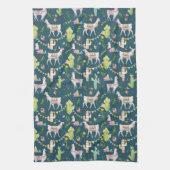 Aquarell-Lama-Flaggen-Muster Geschirrtuch (Vertikal)