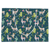 Aquarell-Lama-Flaggen-Muster Große Geschenktüte (Rückseite)