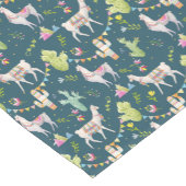 Aquarell-Lama-Flaggen-Muster Kurzer Tischläufer (Ecke)