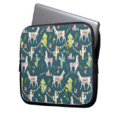 Aquarell-Lama-Flaggen-Muster Laptopschutzhülle (Vorderseite Links)