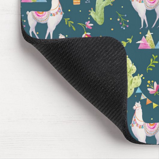 Aquarell-Lama-Flaggen-Muster Mousepad (Ecke)