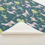 Aquarell-Lama-Flaggen-Muster Sherpadecke (3/4)