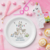 Aquarell-Lama-Themen-Baby-Party Pappteller (Party)