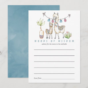 Aquarell-Lama-Themen-Baby-Shower-Mutterberatung Einladung