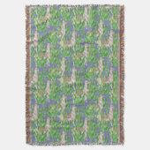 Aquarell-Lama u. Catus Muster Decke (Vorderseite Vertikal)