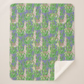 Aquarell-Lama u. Catus Muster Sherpadecke (Vorderseite)