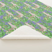 Aquarell-Lama u. Catus Muster Sherpadecke (3/4)