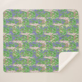 Aquarell-Lama u. Catus Muster Sherpadecke (Vorderseite (Horizontal))