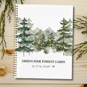 Aquarell Landhaus Ferienhütte Gästebuch Notizblock