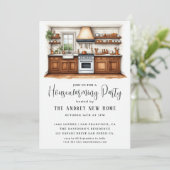 Aquarell Landküche Einladung (Stehend Vorderseite)