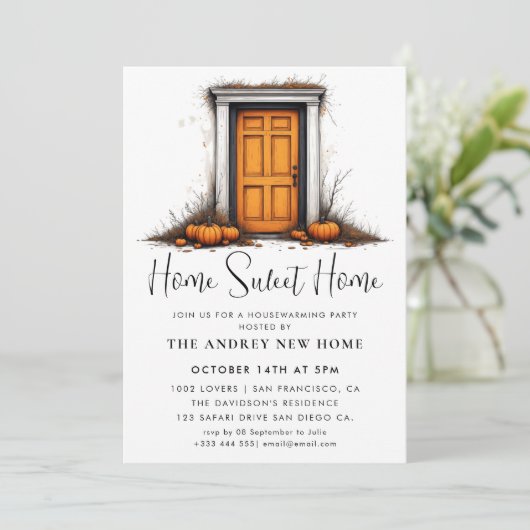 Aquarell Landküche Einladung (Stehend Vorderseite)