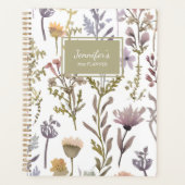 Aquarell-Ländlicher Blumenstrauß Planer (Vorderseite)