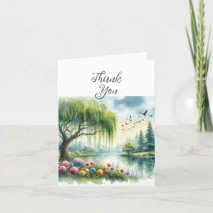 Aquarell-Landschaft-Dankeskarten Dankeskarte