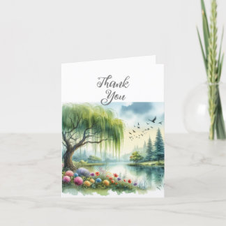 Aquarell-Landschaft-Dankeskarten Dankeskarte