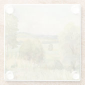 Aquarell-Landschaft Glasuntersetzer (Rückseite)