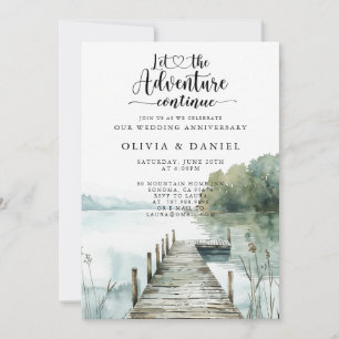 Aquarell-Landschaft-Hochzeit-Jubiläum Einladung