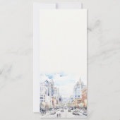 Aquarell-Landschaft Hochzeitsmenü Omaha Nebraska Einladung (Rückseite)