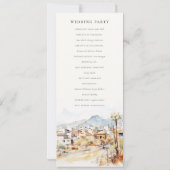 Aquarell-Landschaft Hochzeitsprogramm Tucson Arizo Einladung (Rückseite)