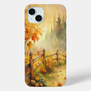 Aquarell-Landschaft im rustikalen Herbstlook Case-Mate iPhone Hülle