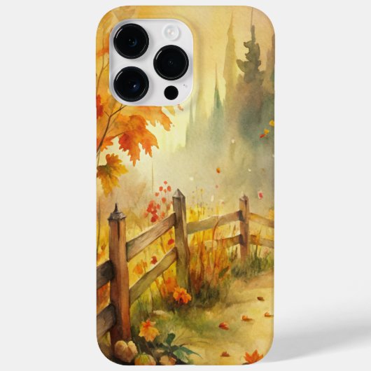 Aquarell-Landschaft im rustikalen Herbststil  Case-Mate iPhone Hülle (Rückseite)