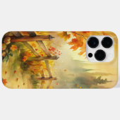 Aquarell-Landschaft im rustikalen Herbststil  Case-Mate iPhone Hülle (Rückseite (Horizontal))