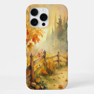 Aquarell-Landschaft im rustikalen Herbststil  iPhone 16 Pro Max Hülle