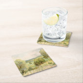 Aquarell-Landschaft Rechteckiger Pappuntersetzer (Vor Ort)