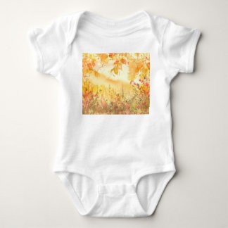 Aquarell-Landschaft Wald Landschaftskunst Baby Strampler