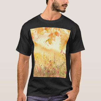 Aquarell-Landschaft Wald Landschaftskunst T-Shirt