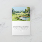 Aquarell-Landschafts-Golf-Themen-Erwachsener-Gebur Dankeskarte (Innenseite)