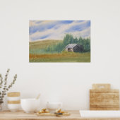 Aquarell-Landschaftsmalerei Poster (Küche)