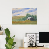 Aquarell-Landschaftsmalerei Poster (Heimbüro)