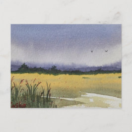 Aquarell-Landschaftsmalerei  Postkarte