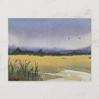 Aquarell-Landschaftsmalerei Postkarte