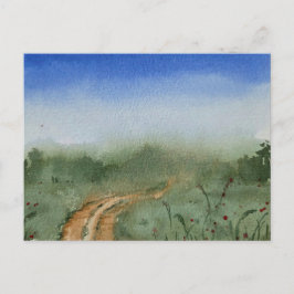 Aquarell-Landschaftsmalerei  Postkarte