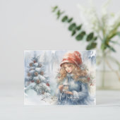 Aquarell Lantern Weihnachtsgebäck Feiertagspostkarte (Stehend Vorderseite)